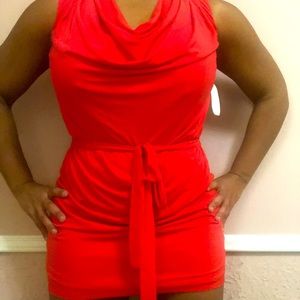 Beachy coral date night dress